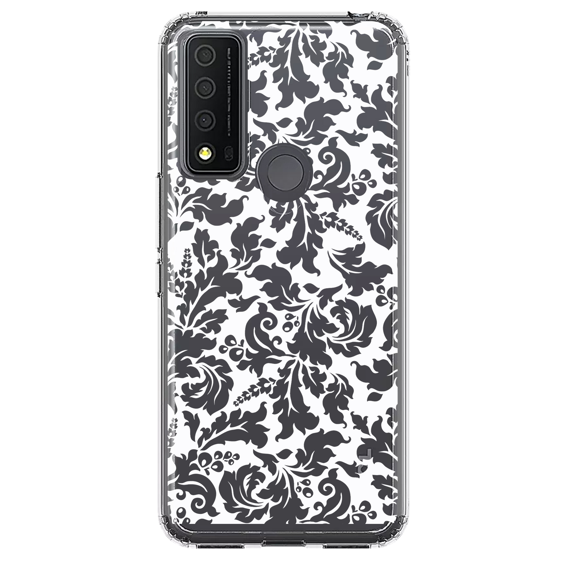 Custodia Per Telefono TCL 40 XE 5G, Motivo Lupo Con Rosa Blu, Con