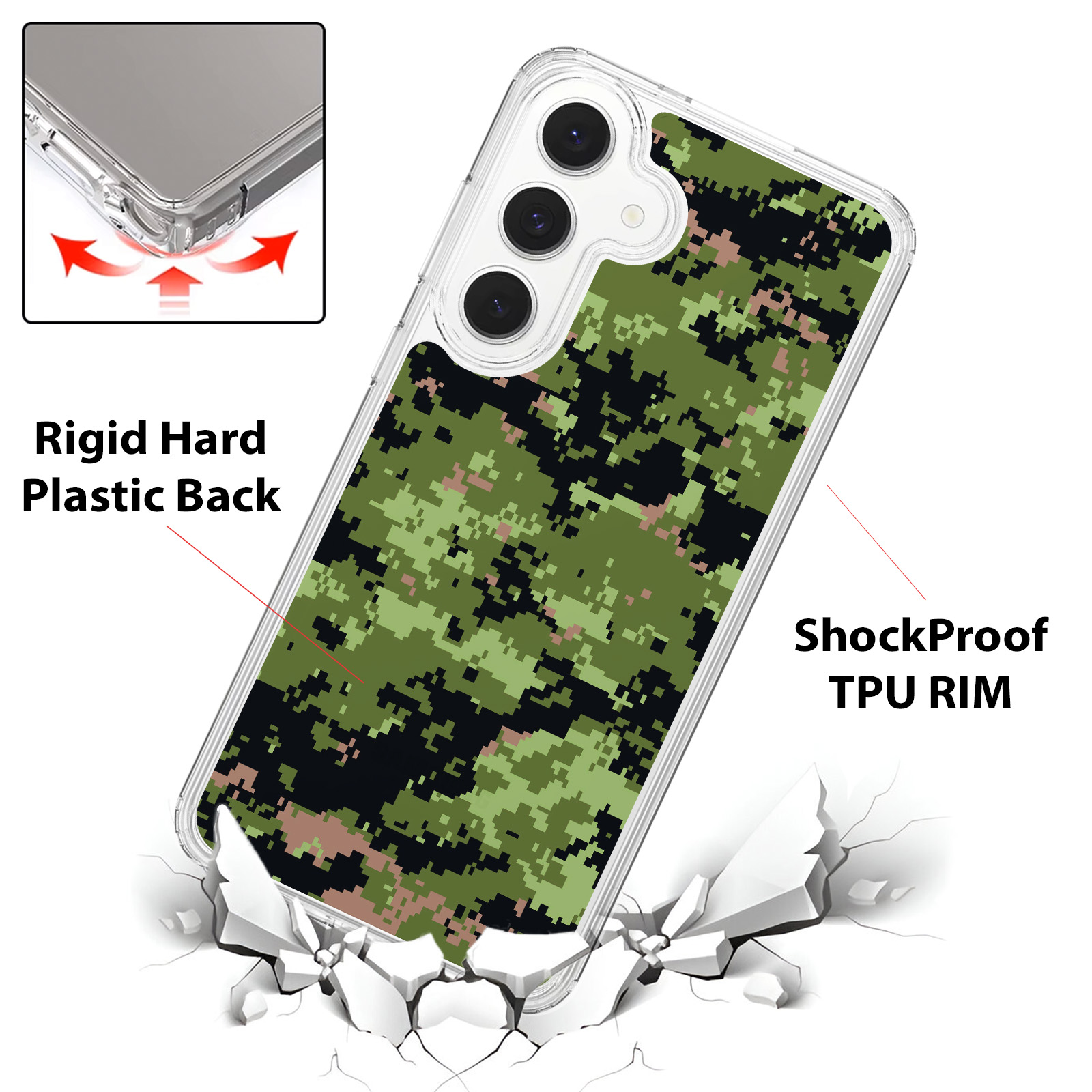 Für Samsung Galaxy S25 FE/S24 FE/S23 FE Stoßfest Bumper Case Hülle + Glas - HNT - Bild 6 von 76