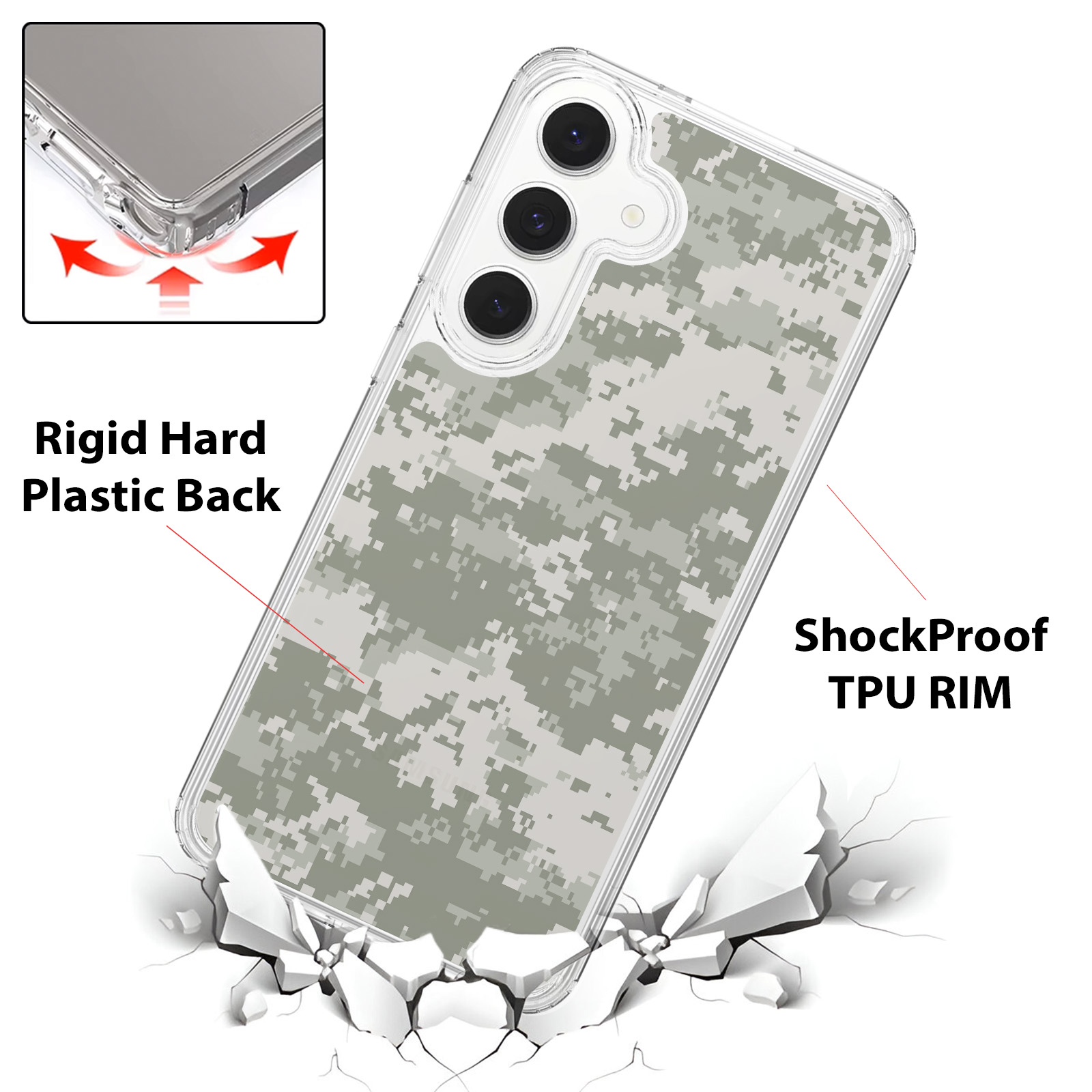 Für Samsung Galaxy S25 FE/S24 FE/S23 FE Stoßfest Bumper Case Hülle + Glas - HNT - Bild 30 von 76