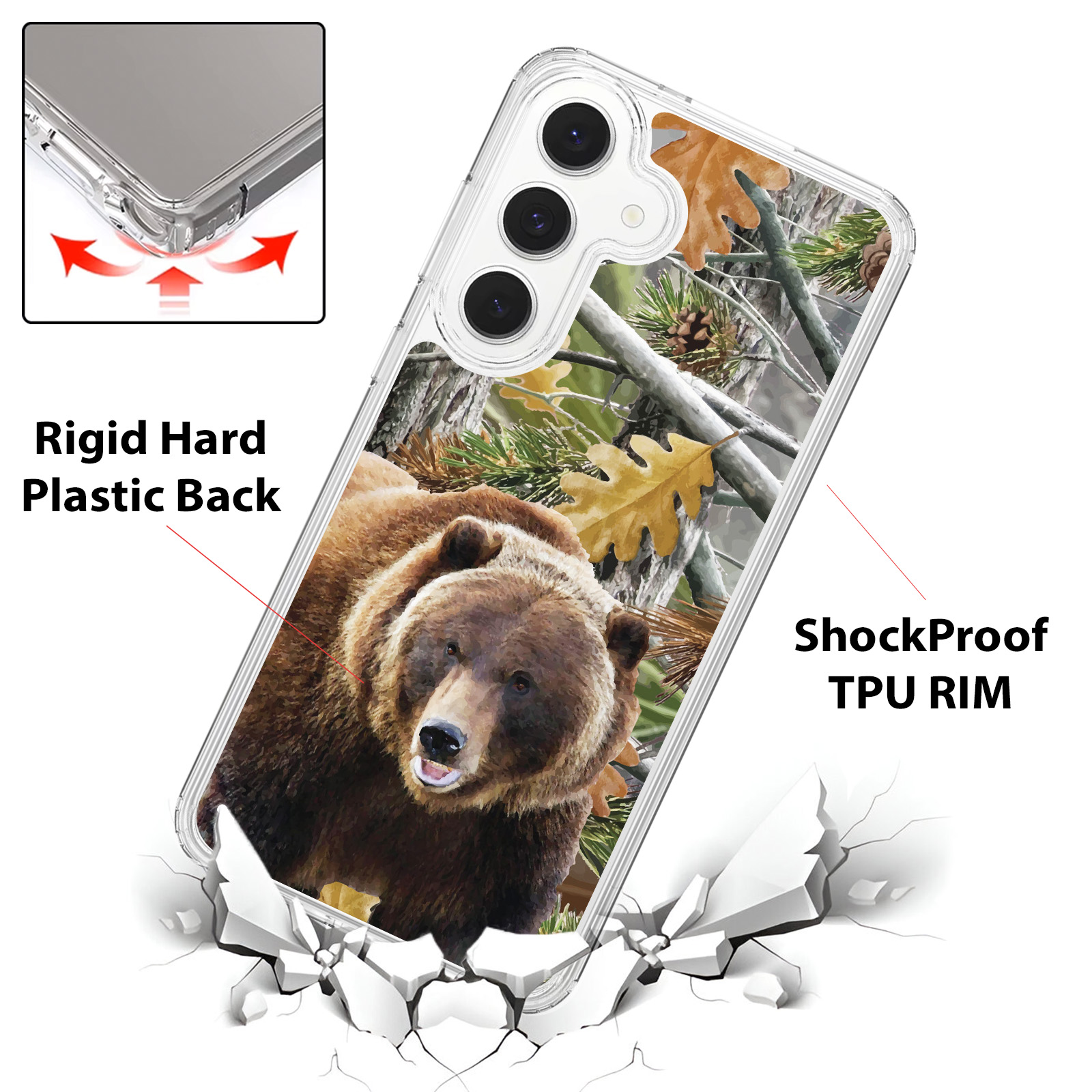 Für Samsung Galaxy S25 FE/S24 FE/S23 FE Stoßfest Bumper Case Hülle + Glas - HNT - Bild 54 von 76