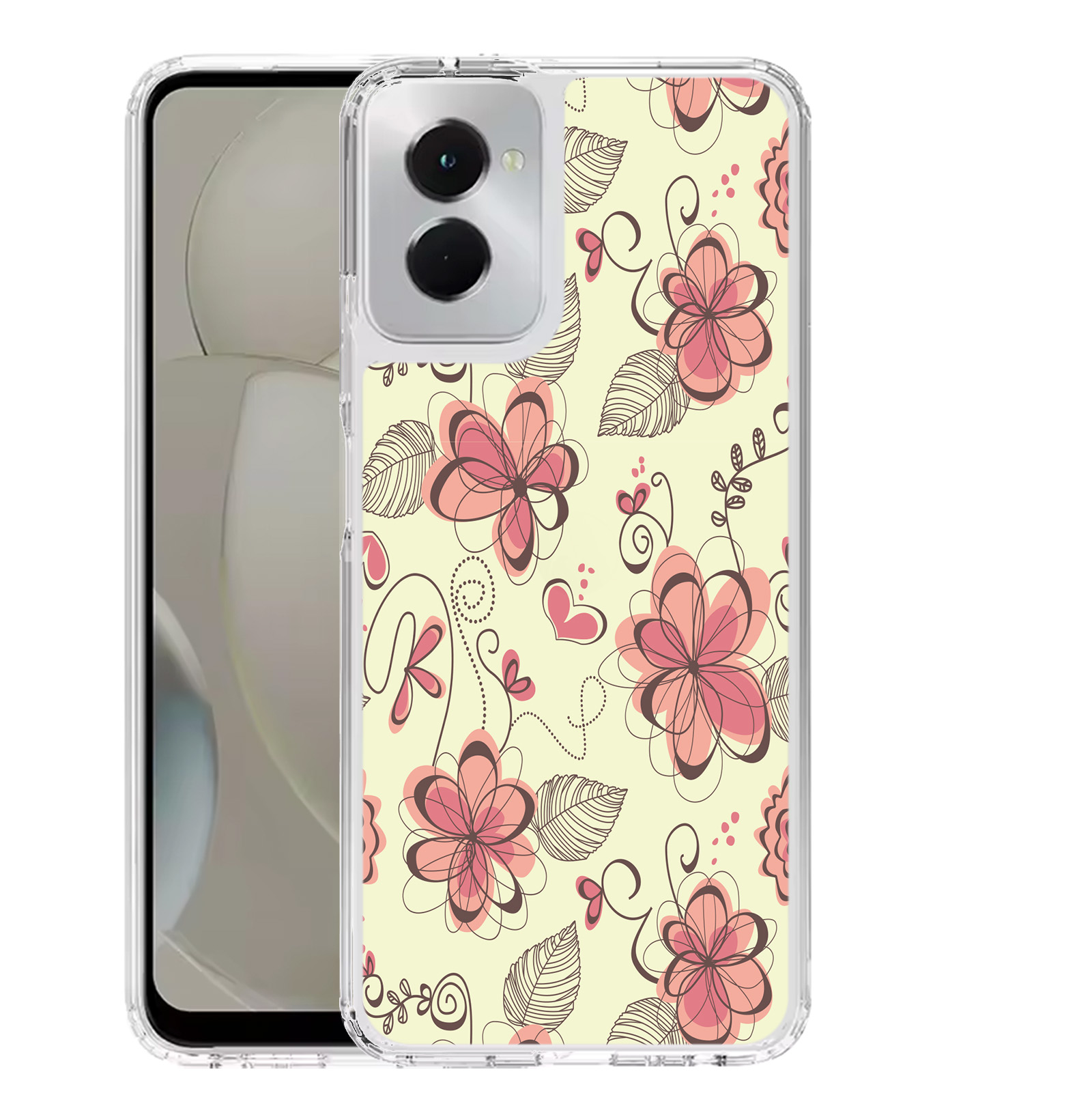 Plastic+Gel Case Cover&Tempered glass For Moto G Power 5G 2024 2023 2022-FLR