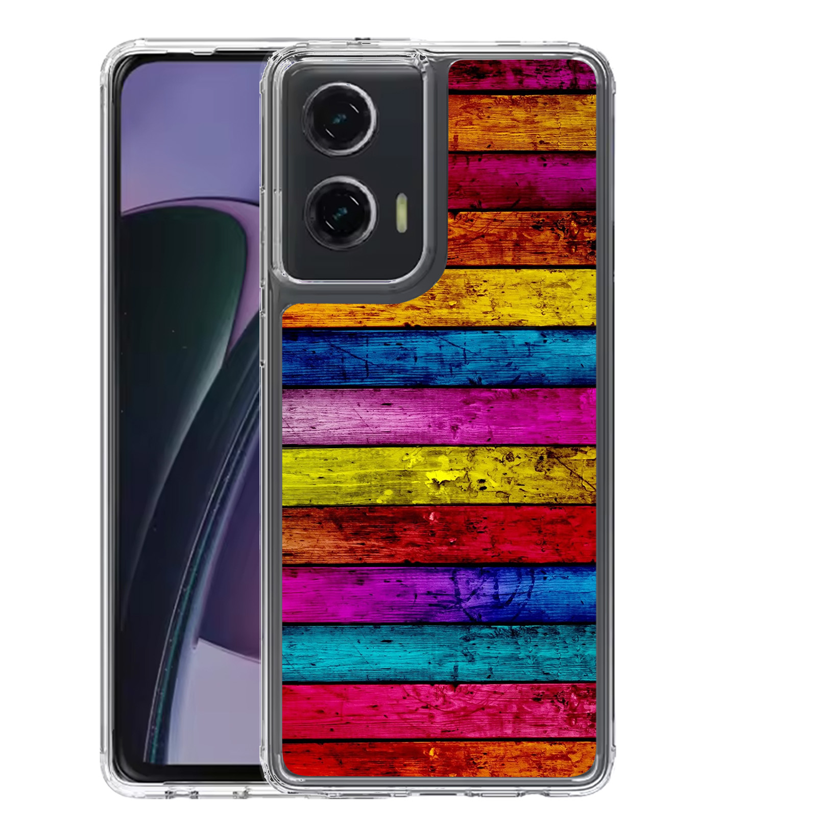 Plastic+Gel Case Cover&Tempered glass For Moto G Stylus 5G 2024 2023 2022-THM