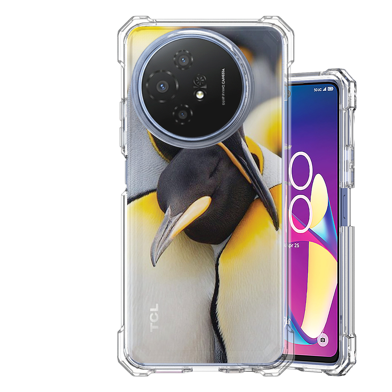 For TCL 60XE/50 XE/50 XL Shockproof Bumper Phone Case+Tempered Glass-CTE
